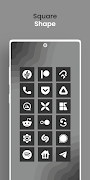 Square Dark - Icon Pack Ekran Görüntüsü 2