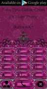 Ruby Pink Gothic Cross theme تصوير الشاشة 2