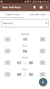SetsAndReps - Custom Timer For Workout, Yoga etc ポスター