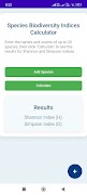 Biodiversity Index Calculator syot layar 5