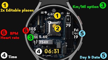 Electronic 02 Watch Face screenshot 2