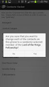 برنامه‌نما Contacts Hacker v1 - A Prank A عکس از صفحه