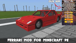 Ferrari Cars for Minecraft PE plakat