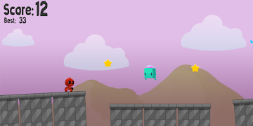 Red Robot Running पोस्टर