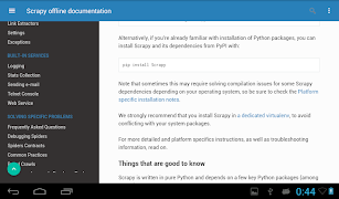Python Scrapy documentation of screenshot 4