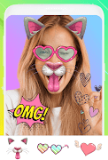 Cute cat face photo editor скриншот 7