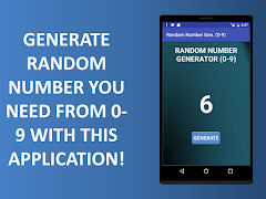 برنامهنما Random Number Generator (0-9) عکس از صفحه