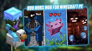 999 Mobs Mod for Minecraft PE poster