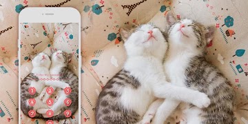 برنامه‌نما AppLock Theme Cute Cat عکس از صفحه