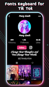 Fonts Keyboard for Tik Tok - TicToc Fonts تصوير الشاشة 1