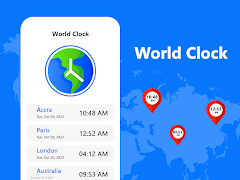 horloge mondiale Affiche