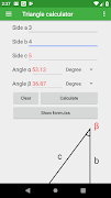 Triangle calculator screenshot 1