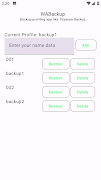 برنامه‌نما WABackup (Root) عکس از صفحه