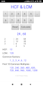 HCF & LCM imagem de tela 1