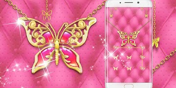 Pink Butterfly Theme – AppLock スクリーンショット 3