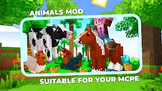Animals Mod for Minecraft PE 海报