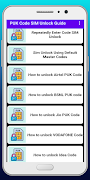 PUK Code SIM Unlock Guide Cartaz