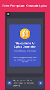 AI Lyrics Generator スクリーンショット 1