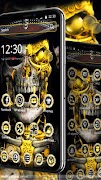 Luxury Golden Metal Skull Theme screenshot 2