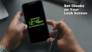 Digital Clock Lock Screen Pro اسکرین شاٹ 3