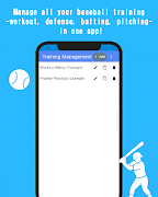 Baseball Training Tracker Screenshot 1
