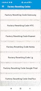 Poster Factory Resetting Codes