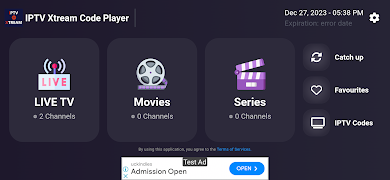 برنامه‌نما IPTV Xtream Code Player عکس از صفحه
