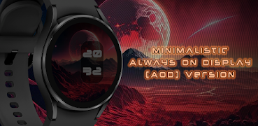 Red Planet Sci-Fi Watch Face imagem de tela 2