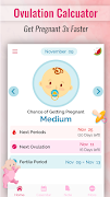Ovulation Calculator & Calendar to Track Fertility اسکرین شاٹ 1