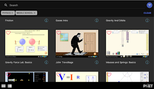 برنامه‌نما PhET Simulations عکس از صفحه