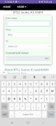BTU, Joules, KJ, KWH Converter ภาพหน้าจอ 4