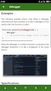 برنامه‌نما JavaScript Reference عکس از صفحه