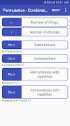 Permutation - Combination Calc poster