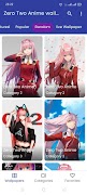 Zero Two Anime HD Wallpaper स्क्रीनशॉट 4
