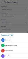 Zahir Expense Request تصوير الشاشة 1