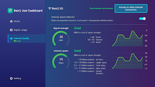 BenQ User Dashboard syot layar 2