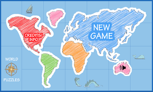 World Map Puzzle Plakat
