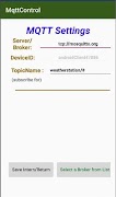 MQTT Control Client captura de pantalla 2