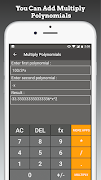 Polynomial Calculator تصوير الشاشة 3