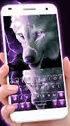 Wolf Lightning Keyboard Theme poster