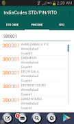 IndiaCodes STD/PIN Codes/RTO screenshot 3