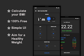 BMI calculator with age poster