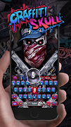 塗鴉骷髏鍵盤主題 截圖 1