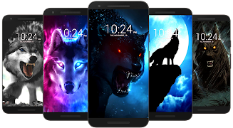 Schwarzer Wolf Tapete HD Screenshot 1
