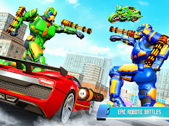 Flying Army Bus Robot Game تصوير الشاشة 5