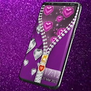 Diamond Zipper Lock Screen screenshot 4