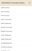 GW-BASIC Portable Reference captura de pantalla 1