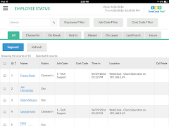 برنامه‌نما TimeClock Plus Mobile Manager عکس از صفحه