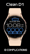 Watch Face Digital Clean D1 screenshot 2