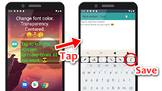 برنامه‌نما Note widget - Text and Paint عکس از صفحه